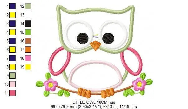 Owl embroidery design - Owl on branch embroidery design machine embroidery pattern - bird embroidery file - owl applique design download Marcia Embroidery