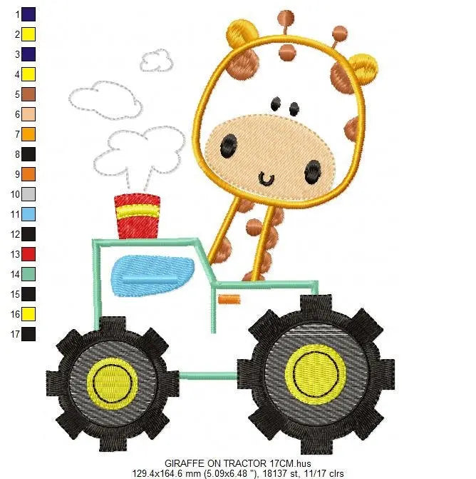 Giraffe embroidery design - Animal embroidery designs machine embroidery pattern - baby boy embroidery file - Safari Giraffe applique design Marcia Embroidery