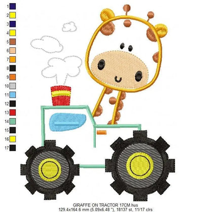 Giraffe embroidery design - Animal embroidery designs machine embroidery pattern - baby boy embroidery file - Safari Giraffe applique design Marcia Embroidery