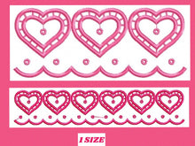 Carica l&#39;immagine nel visualizzatore di Gallery, Border embroidery designs - Frame embroidery design machine embroidery pattern - girl embroidery file heart embroidery tea towel embroidery
