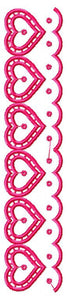 Border embroidery designs - Frame embroidery design machine embroidery pattern - girl embroidery file heart embroidery tea towel embroidery