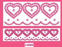 Carica l&#39;immagine nel visualizzatore di Gallery, Border embroidery designs - Frame embroidery design machine embroidery pattern - girl embroidery file heart embroidery tea towel embroidery
