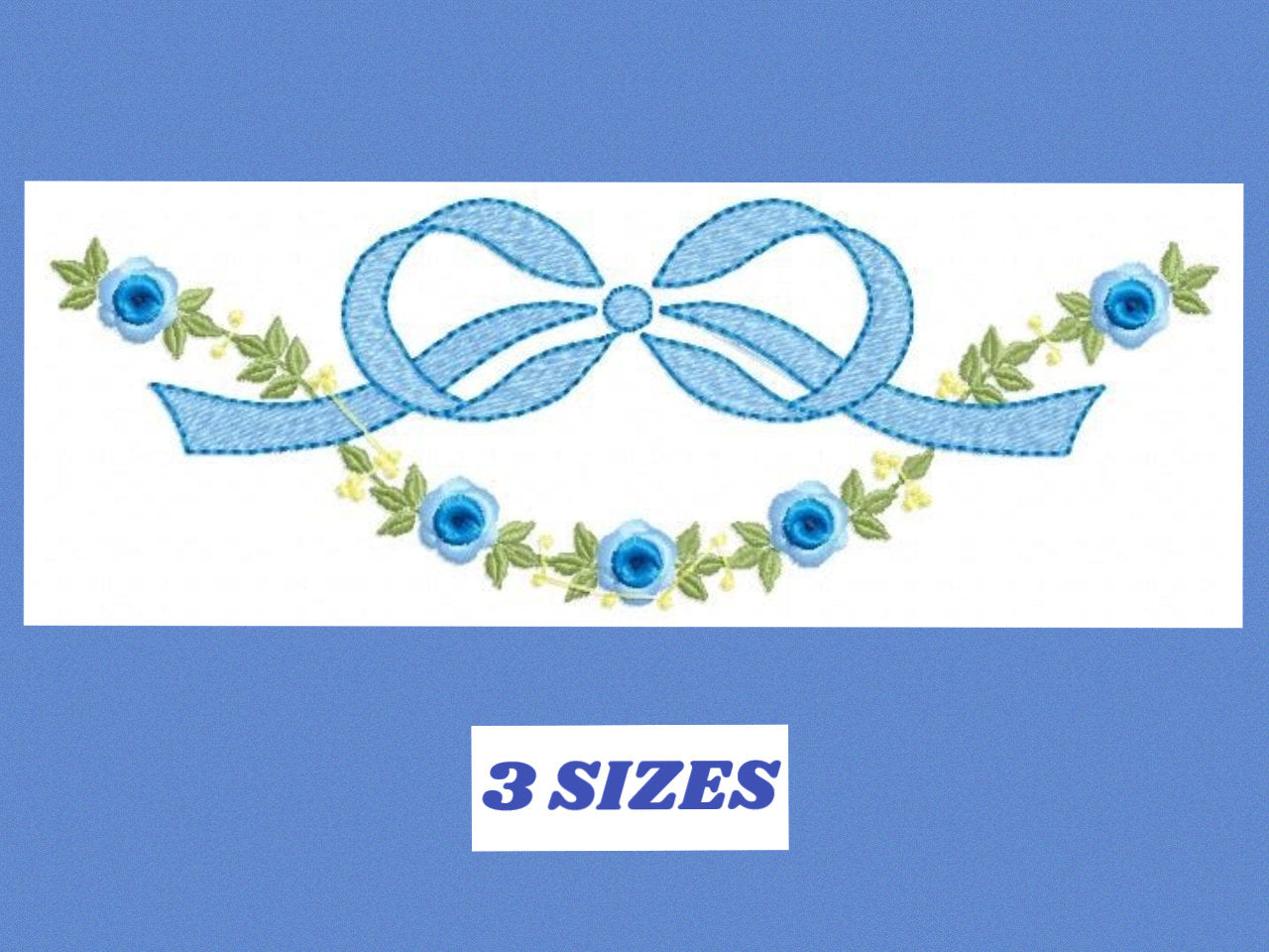 Lace with flowers embroidery designs - Bow Tie embroidery design machine embroidery pattern - Baby girl embroidery file - Lace embroidery