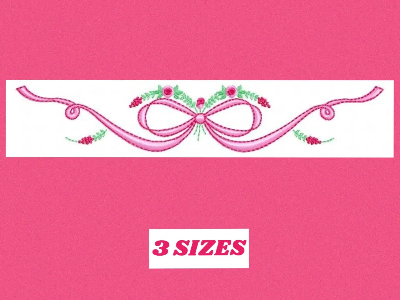Lace with flowers embroidery designs - Bow Tie embroidery design machine embroidery pattern - Baby girl embroidery file - Lace embroidery Marcia Embroidery