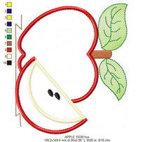 Charger l&#39;image dans la galerie, Apple embroidery designs - Fruit embroidery design machine embroidery pattern - Kitchen embroidery file Apple applique Fruit applique design
