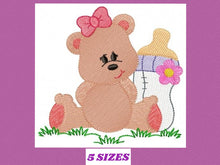 Laden Sie das Bild in den Galerie-Viewer, Baby Bear embroidery designs - Teddy embroidery design machine embroidery pattern - girl embroidery file - baby newborn nursery design
