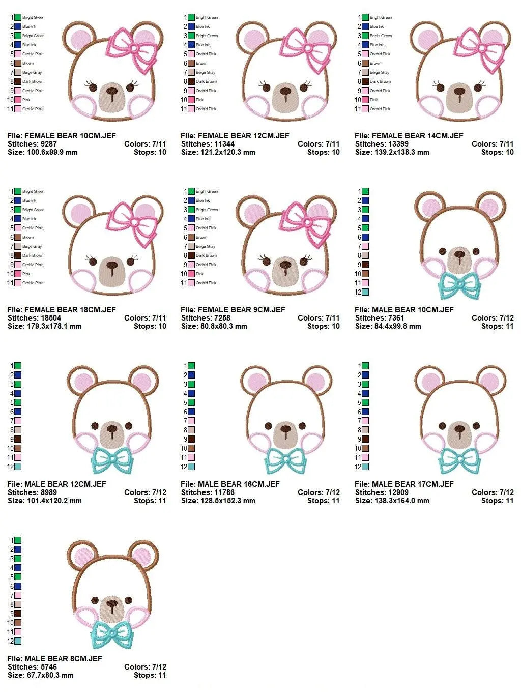Bear embroidery designs - Teddy embroidery design machine embroidery pattern - boy embroidery file - girl bear applique design Teddy bear Marcia Embroidery