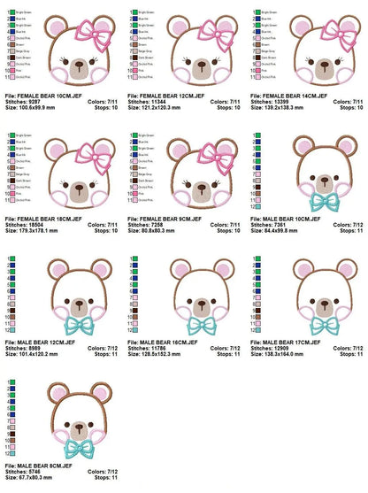 Bear embroidery designs - Teddy embroidery design machine embroidery pattern - boy embroidery file - girl bear applique design Teddy bear Marcia Embroidery