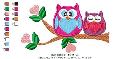 Owl embroidery design - Owl with tree embroidery design machine embroidery pattern - baby embroidery file - bird embroidery owl with branch Marcia Embroidery