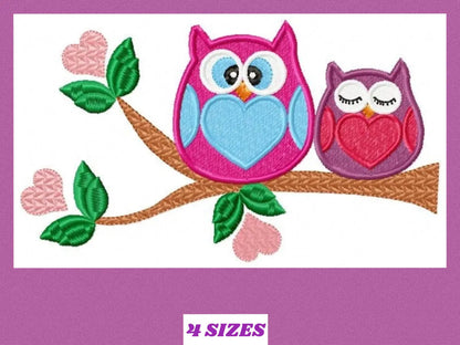 Owl embroidery design - Owl with tree embroidery design machine embroidery pattern - baby embroidery file - bird embroidery owl with branch Marcia Embroidery