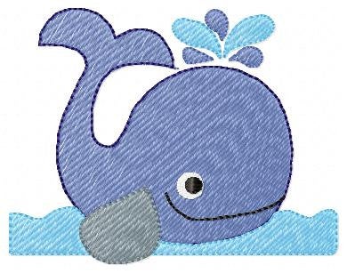 Whale embroidery designs - Fish embroidery design machine embroidery pattern - Ocean embroidery file - sea animal embroidery whale design