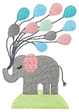 Elephant embroidery designs - animal embroidery design machine embroidery pattern - baby embroidery file - kid embroidery Balloon embroidery Marcia Embroidery
