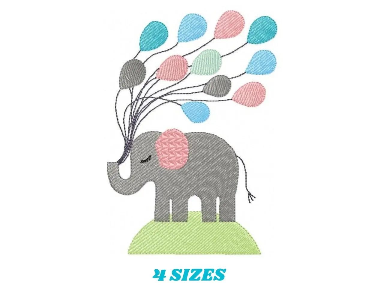 Elephant embroidery designs - animal embroidery design machine embroidery pattern - baby embroidery file - kid embroidery Balloon embroidery Marcia Embroidery
