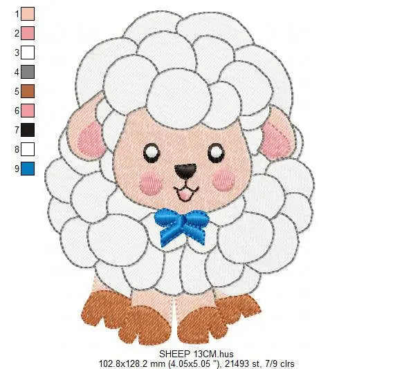 Sheep embroidery design - Lamb embroidery designs machine embroidery pattern - baby boy embroidery file - newborn embroidery sheep design Marcia Embroidery