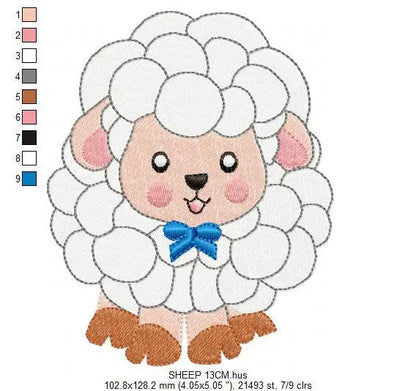 Sheep embroidery design - Lamb embroidery designs machine embroidery pattern - baby boy embroidery file - newborn embroidery sheep design Marcia Embroidery