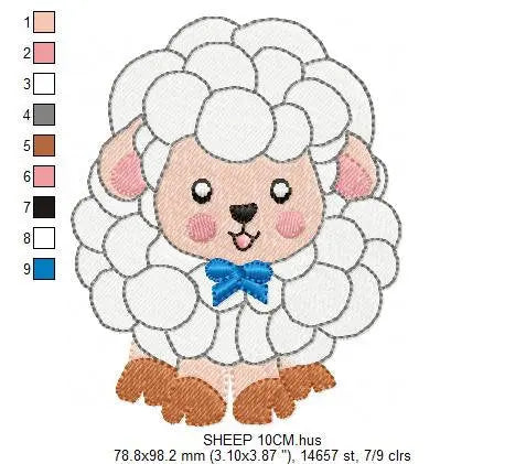 Sheep embroidery design - Lamb embroidery designs machine embroidery pattern - baby boy embroidery file - newborn embroidery sheep design Marcia Embroidery