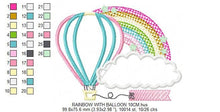 Load image into Gallery viewer, Cloud embroidery design - Rainbow embroidery designs machine embroidery pattern - balloon embroidery file - cloud applique design download
