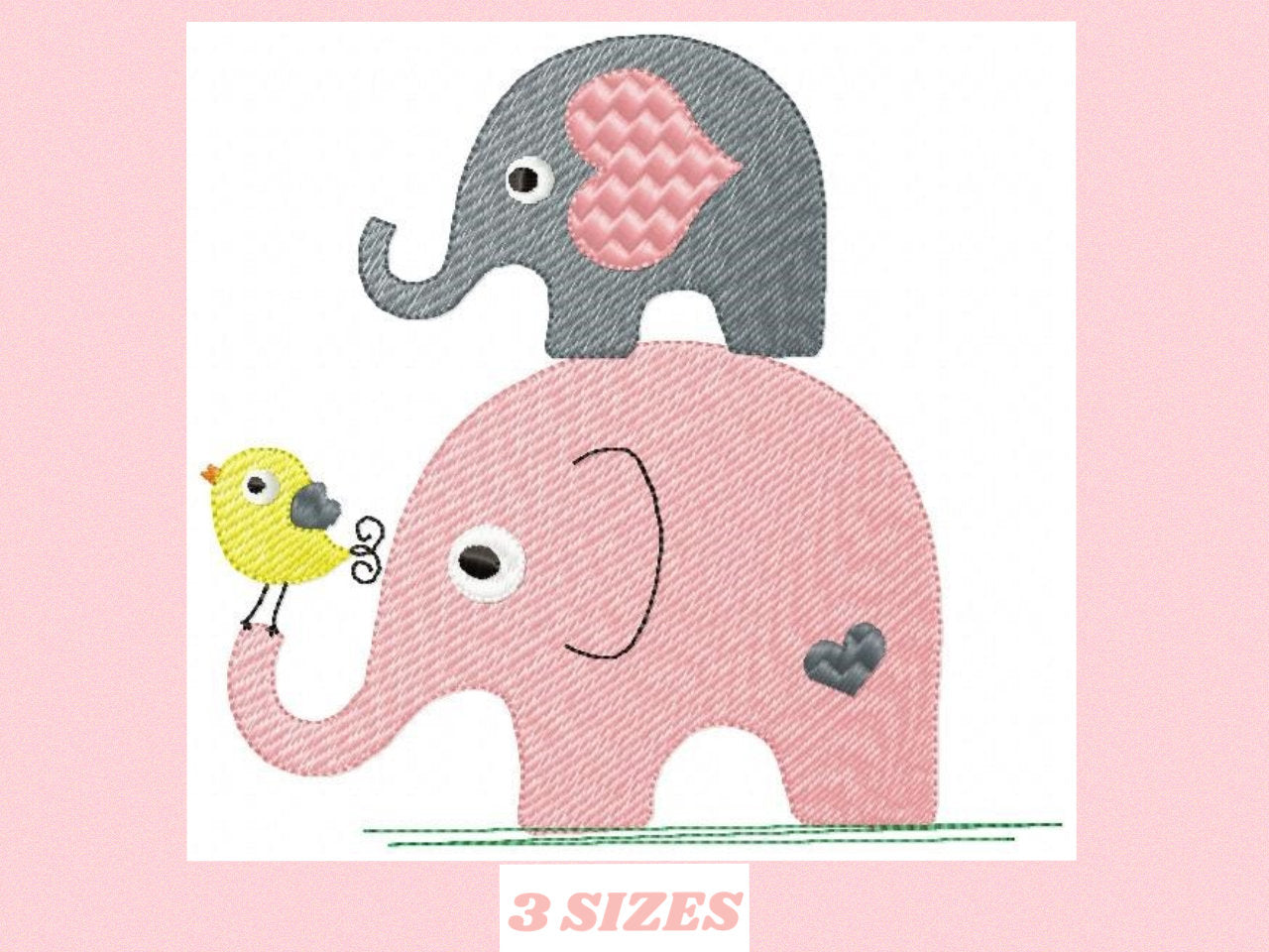 Elephant embroidery designs - Safari Animals embroidery design machine embroidery pattern - Newborn embroidery file - instant download pes