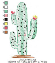 Cargar imagen en el visor de la galería, Cactus embroidery designs - Succulent embroidery design machine embroidery pattern - Mexican cactus design - plant embroidery file desert
