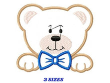 Charger l&#39;image dans la galerie, Teddy Bear embroidery designs - Bear face embroidery design machine embroidery pattern - Teddy bear applique design baby boy embroidery file
