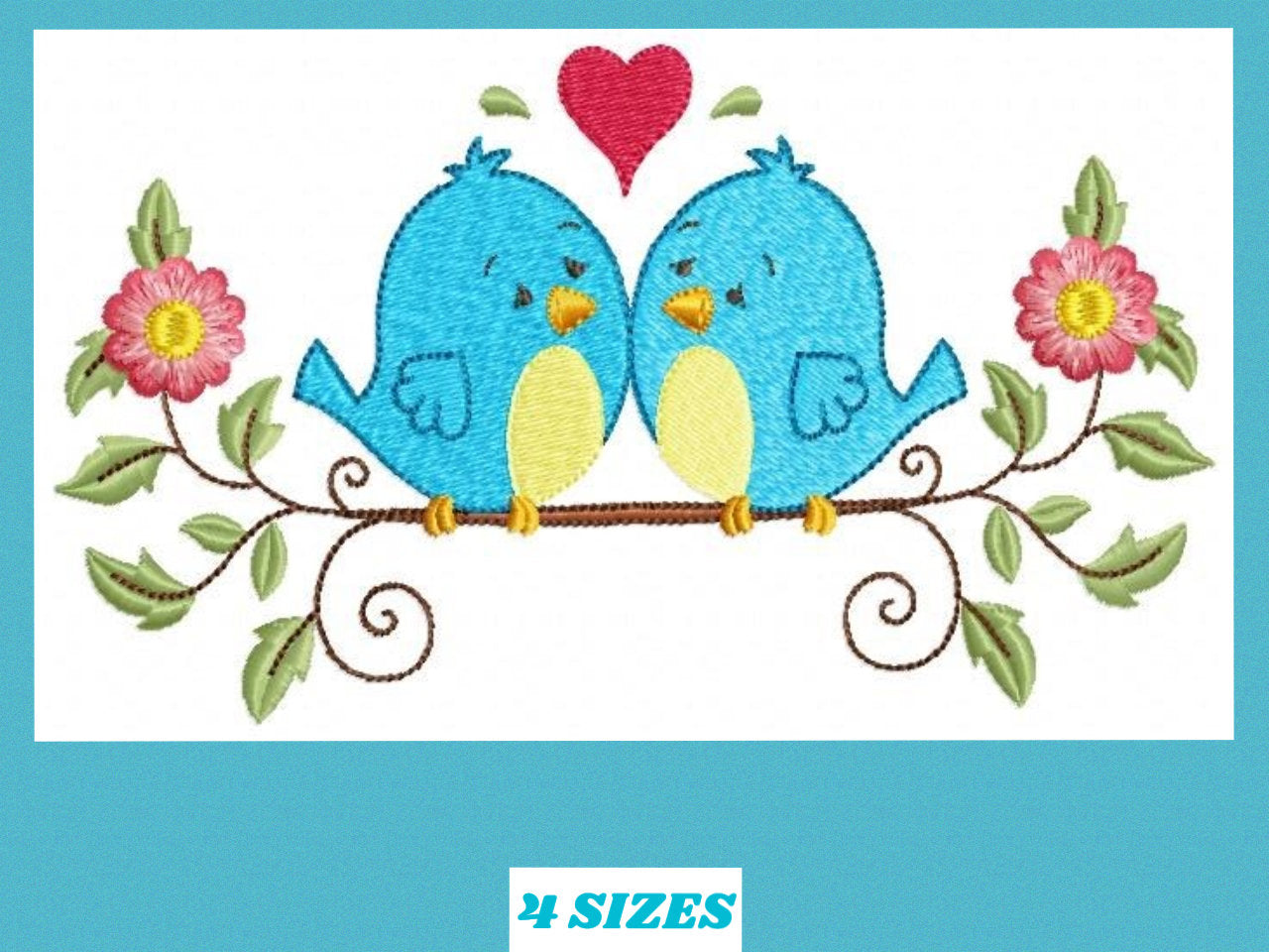 Bird embroidery designs - Birds embroidery design machine embroidery pattern - instant download filled design - baby girl embroidery birdies