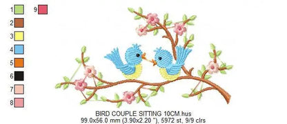 Bird embroidery designs - Birds embroidery design machine embroidery pattern - instant download - baby girl embroidery file instant downlaod Marcia Embroidery
