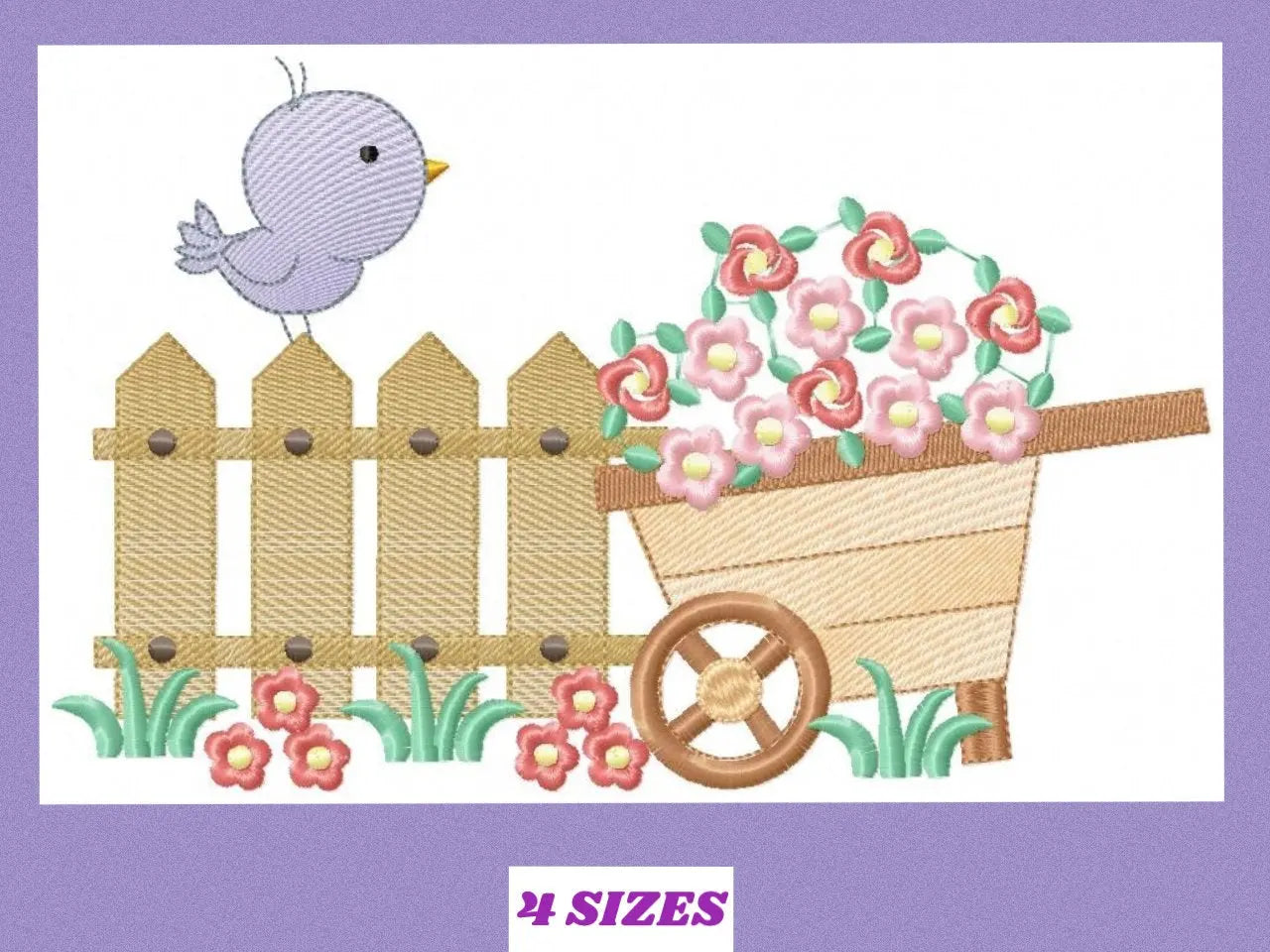 Bird embroidery designs - Garden embroidery design machine embroidery pattern - Bird with flowers design - baby girl embroidery file Marcia Embroidery