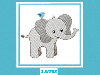 Elephant embroidery designs - Animal embroidery design machine embroidery pattern - Newborn embroidery file elephant design baby boy girl Marcia Embroidery