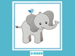 Elephant embroidery designs - Animal embroidery design machine embroidery pattern - Newborn embroidery file elephant design baby boy girl
