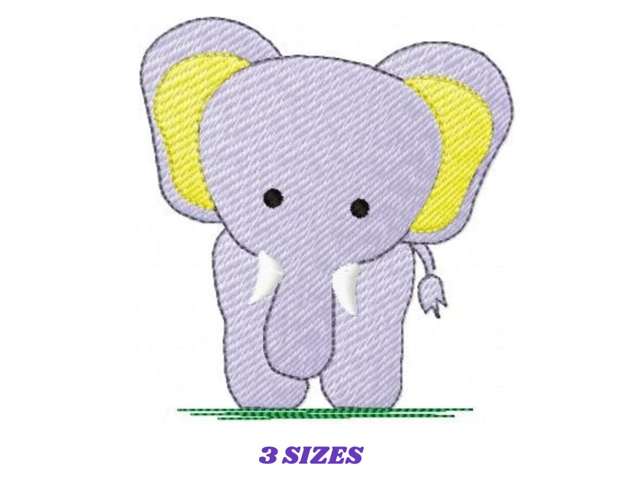 Elephant embroidery designs - animal embroidery design - machine embroidery pattern - baby embroidery file kid embroidery elephant design