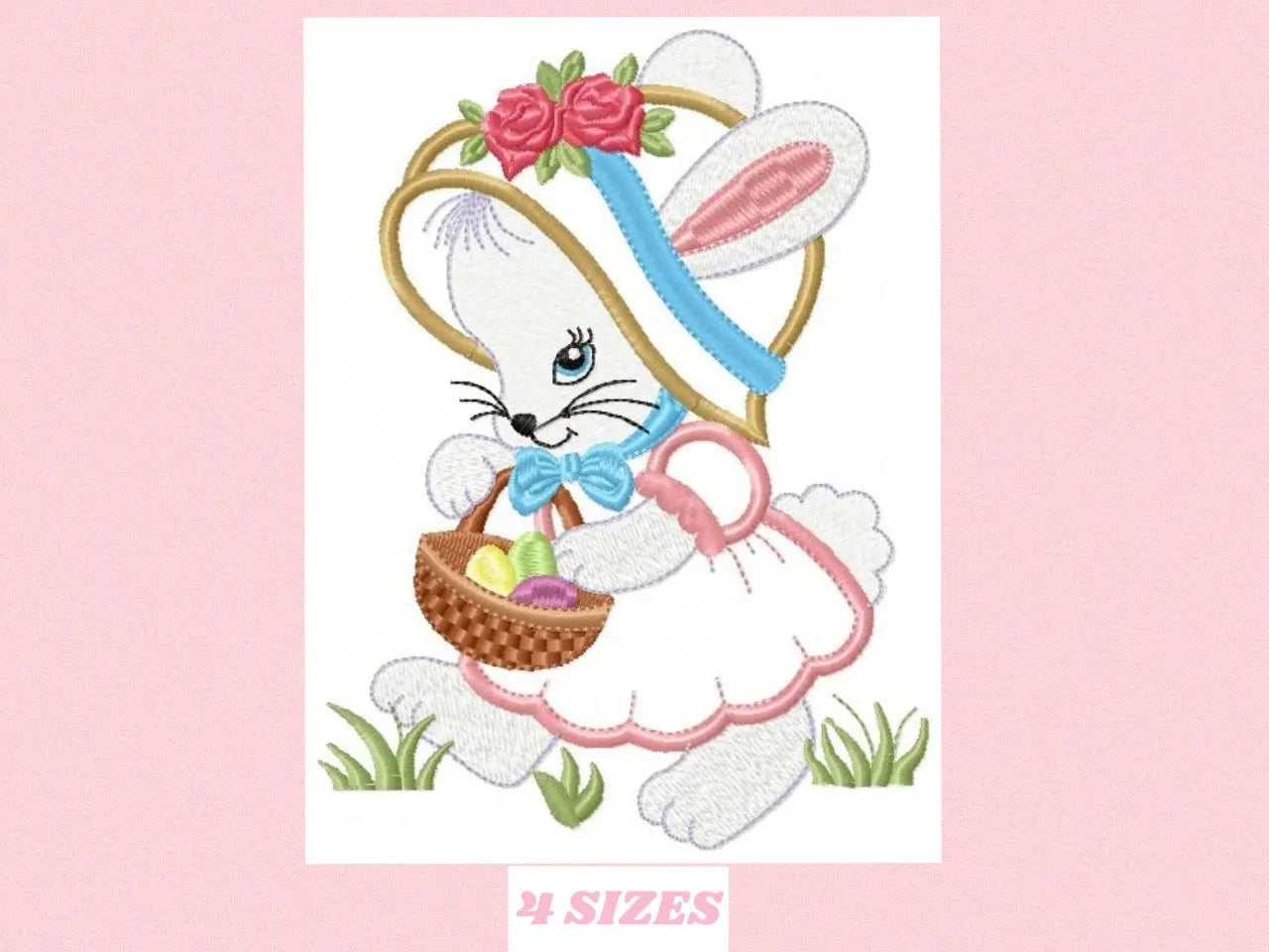 Bunny embroidery design - Rabbit embroidery designs machine embroidery pattern - baby embroidery file - kid embroidery rabbit with basket Marcia Embroidery
