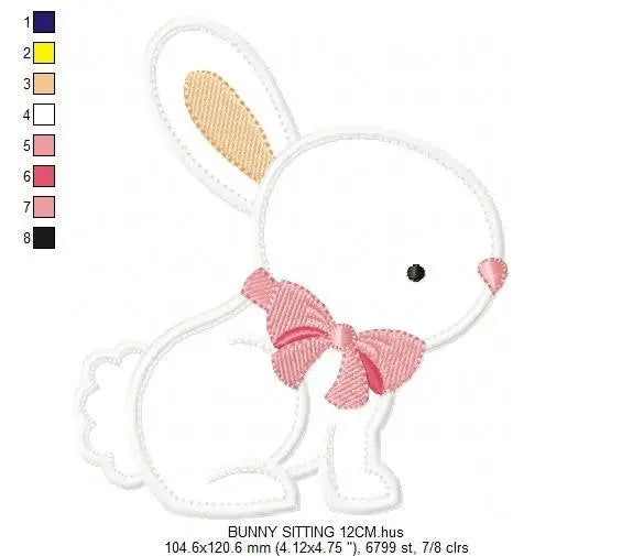 Bunny embroidery design - Rabbit embroidery designs machine embroidery pattern - baby girl embroidery file - kid embroidery rabbit applique Marcia Embroidery