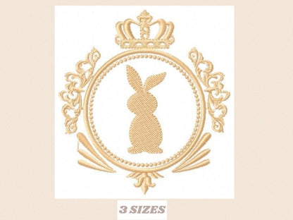 Bunny embroidery design - Rabbit embroidery designs machine embroidery pattern - baby embroidery file - Frame wreath embroidery Monogram Marcia Embroidery