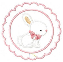 Load image into Gallery viewer, Bunny embroidery design - Rabbit embroidery designs machine embroidery pattern - baby embroidery file - kid embroidery rabbit with frame
