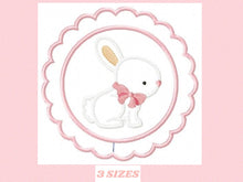 Carica l&#39;immagine nel visualizzatore di Gallery, Bunny embroidery design - Rabbit embroidery designs machine embroidery pattern - baby embroidery file - kid embroidery rabbit with frame
