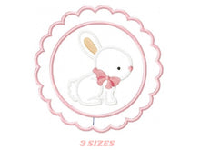 Laden Sie das Bild in den Galerie-Viewer, Bunny embroidery design - Rabbit embroidery designs machine embroidery pattern - baby embroidery file - kid embroidery rabbit with frame
