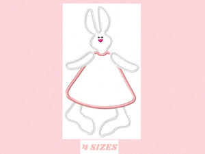 Bunny embroidery design - Rabbit embroidery designs machine embroidery pattern - baby girl embroidery file - rabbit applique design download