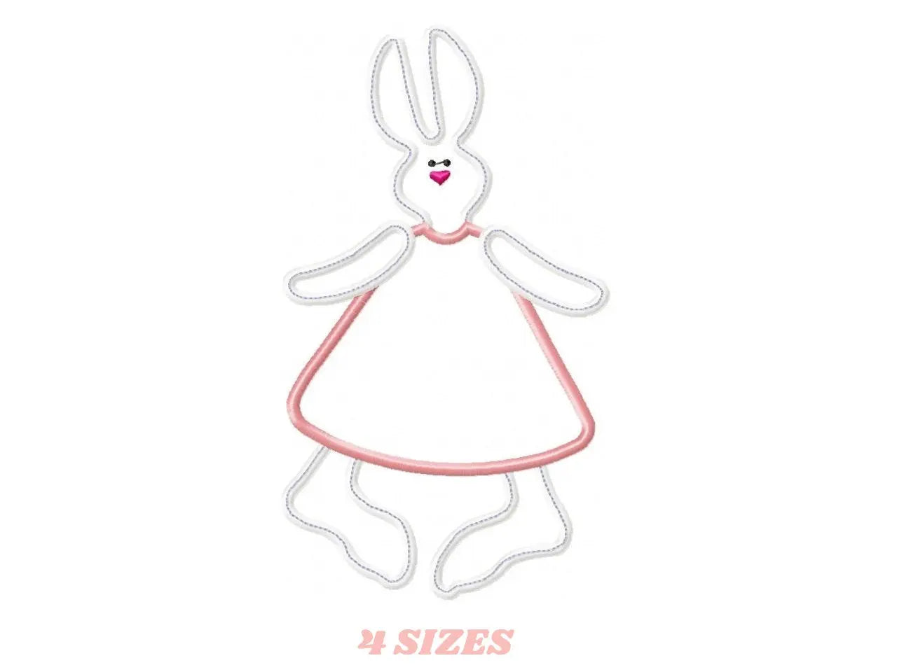Bunny embroidery design - Rabbit embroidery designs machine embroidery pattern - baby girl embroidery file - rabbit applique design download Marcia Embroidery