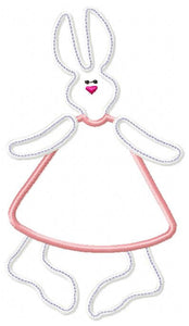 Bunny embroidery design - Rabbit embroidery designs machine embroidery pattern - baby girl embroidery file - rabbit applique design download