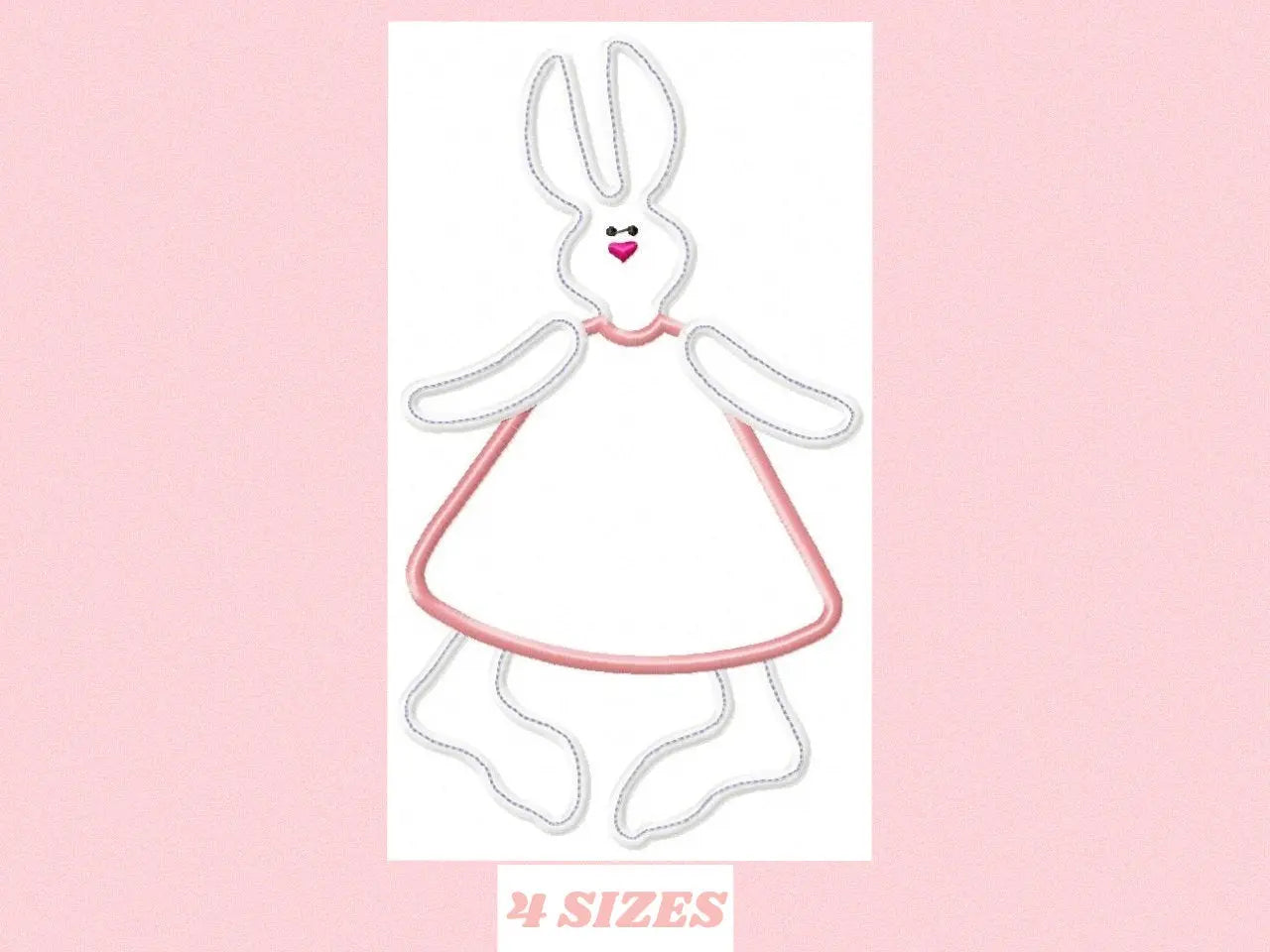 Bunny embroidery design - Rabbit embroidery designs machine embroidery pattern - baby girl embroidery file - rabbit applique design download Marcia Embroidery