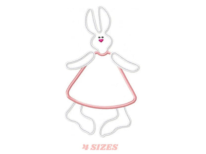 Bunny embroidery design - Rabbit embroidery designs machine embroidery pattern - baby girl embroidery file - rabbit applique design download Marcia Embroidery