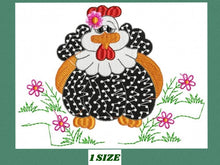 Load image into Gallery viewer, Chicken embroidery designs - Rooster embroidery design machine embroidery pattern - instant download - Kitchen cloth embroidery file apron
