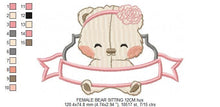 Carica l&#39;immagine nel visualizzatore di Gallery, Bear embroidery designs - Teddy embroidery design machine embroidery pattern - Baby girl embroidery file - Nursery embroidery digital file
