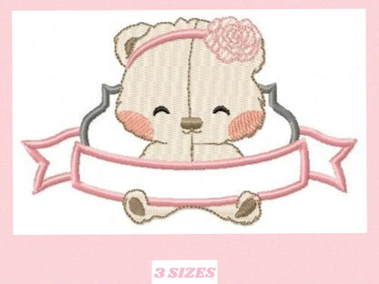 Bear embroidery designs - Teddy embroidery design machine embroidery pattern - Baby girl embroidery file - Nursery embroidery digital file Marcia Embroidery