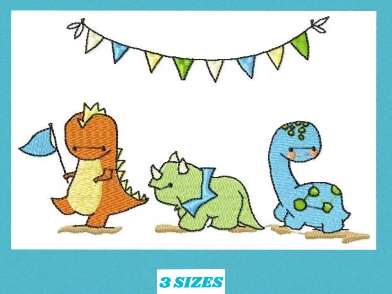 Dinosaur embroidery designs - Dino embroidery design machine embroidery pattern - instant download - boy embroidery file Birthday embroidery Marcia Embroidery