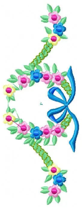 Laurel with flowers embroidery designs - Flower wreath embroidery design machine embroidery pattern - girl embroidery file Lace embroidery Marcia Embroidery