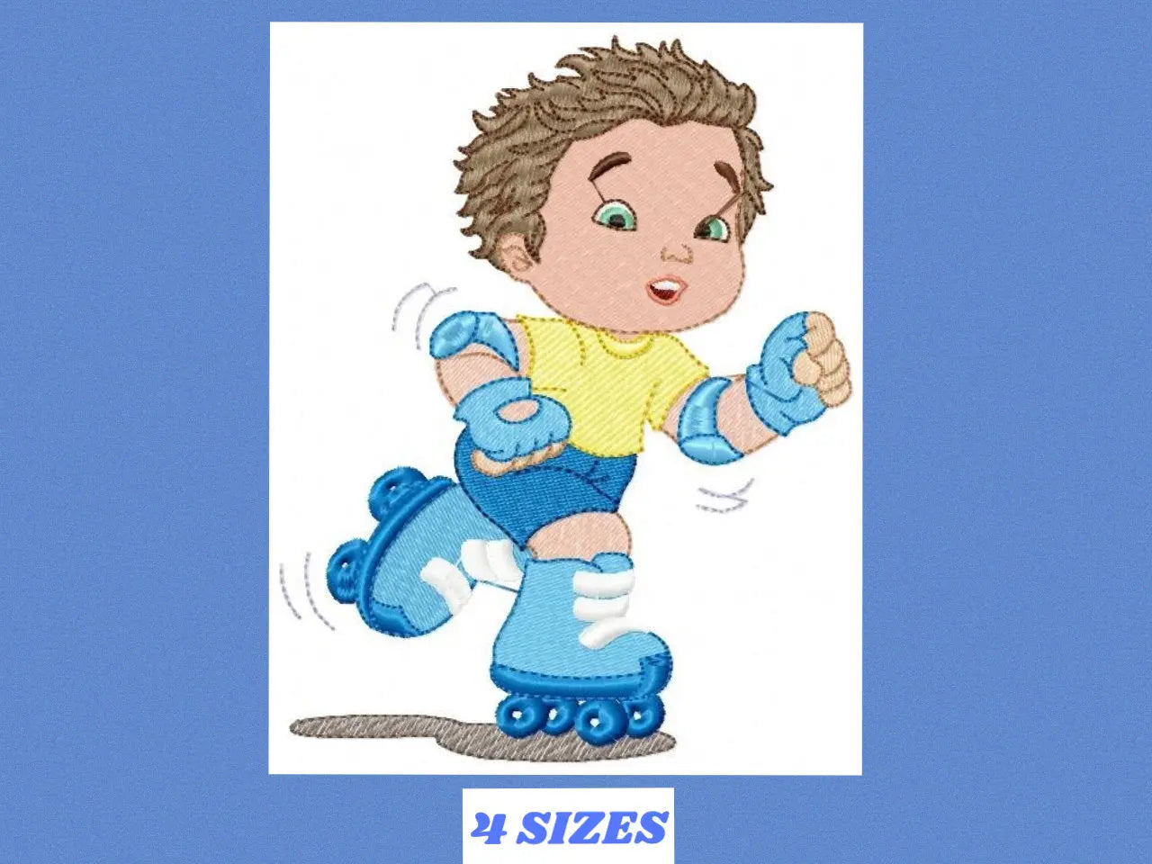 Roller Skater embroidery designs - boy with roller blades embroidery design machine embroidery pattern - Inline Skater embroidery file Marcia Embroidery