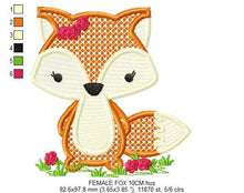 Cargar imagen en el visor de la galería, Red Fox embroidery designs - Fox embroidery design machine embroidery pattern - Woodland animals embroidery file - rippled instant download
