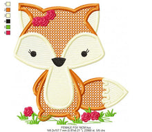 Cargar imagen en el visor de la galería, Red Fox embroidery designs - Fox embroidery design machine embroidery pattern - Woodland animals embroidery file - rippled instant download
