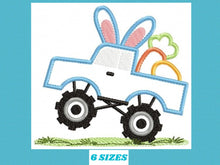 Load image into Gallery viewer, Easter Truck embroidery designs - Pickup embroidery design machine embroidery pattern - Easter embroidery file - instant digital download
